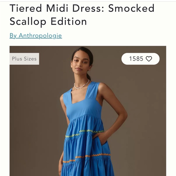 Anthropology tired midi dress medium. NWT - Picture 1 of 4